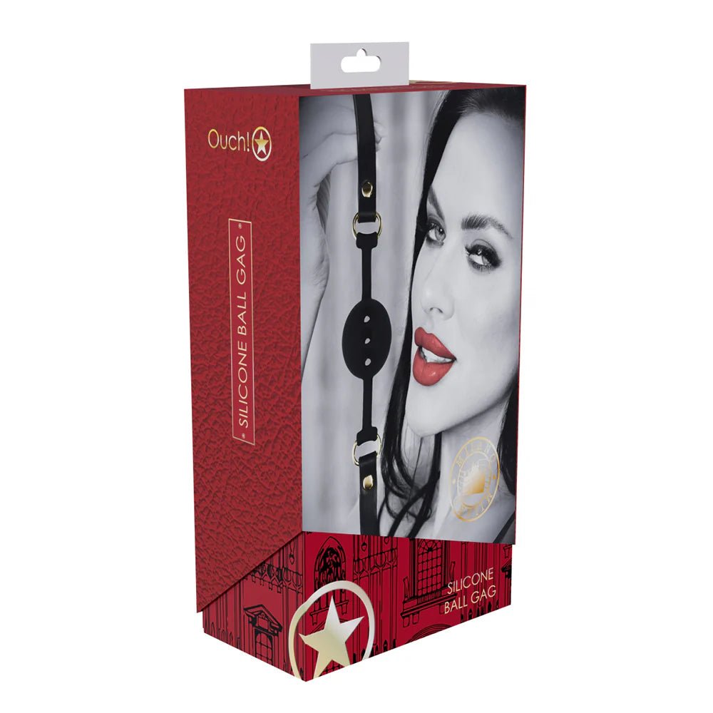 Ouch! International Milan Collection Silicone Ball Gag - TruLuv Novelties