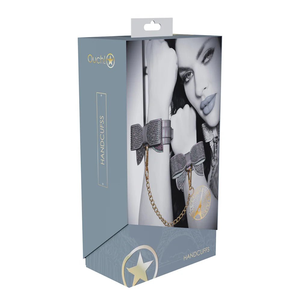 Ouch! International Paris Collection Handcuffs Black - TruLuv Novelties