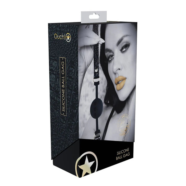 Ouch! International Rome Collection Silicone Ball Gag - TruLuv Novelties