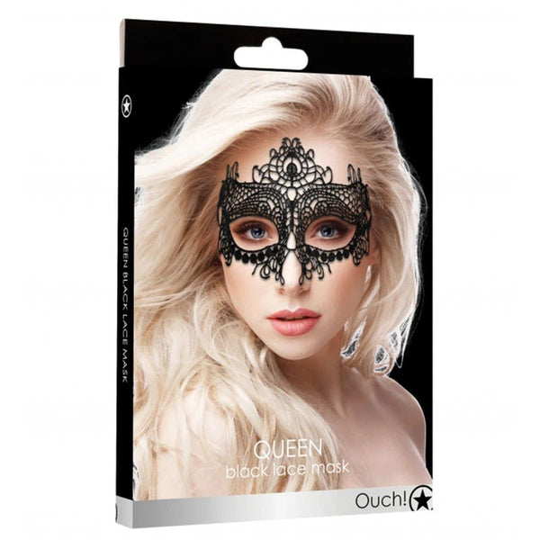 Ouch! Queen Lace Eye Mask Black - TruLuv Novelties
