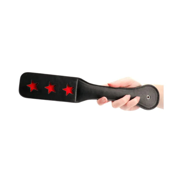 Ouch! Star Pattern Paddle Black - TruLuv Novelties