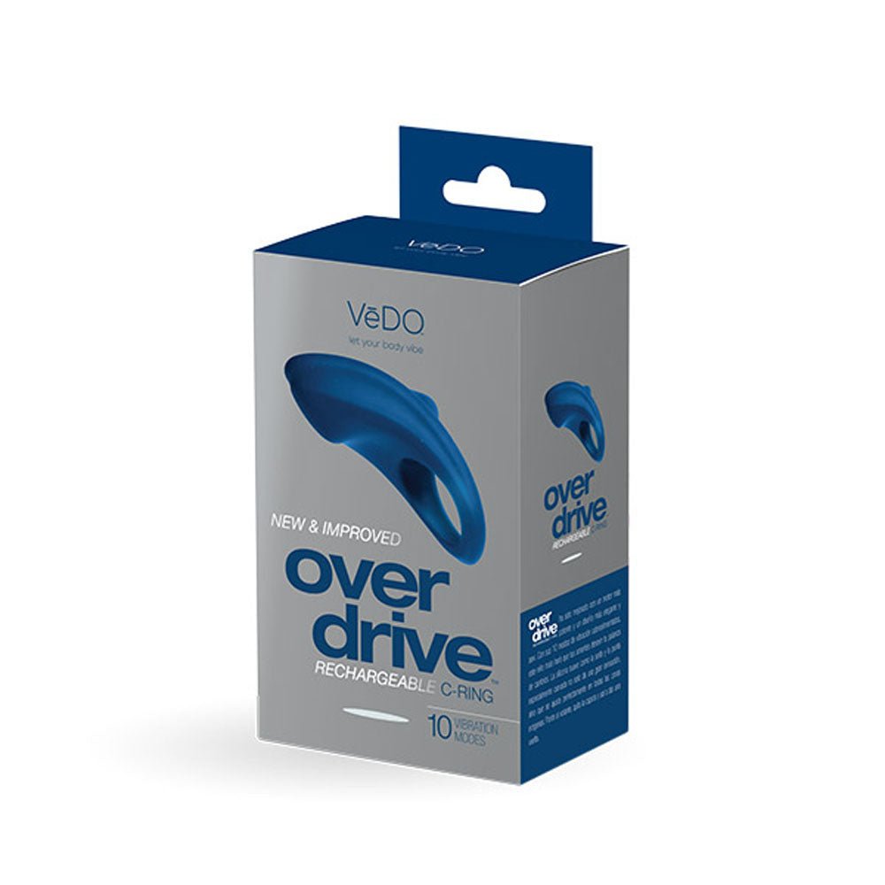 Over Drive Plus Rechargeable Cock Ring - Blue - TruLuv Novelties