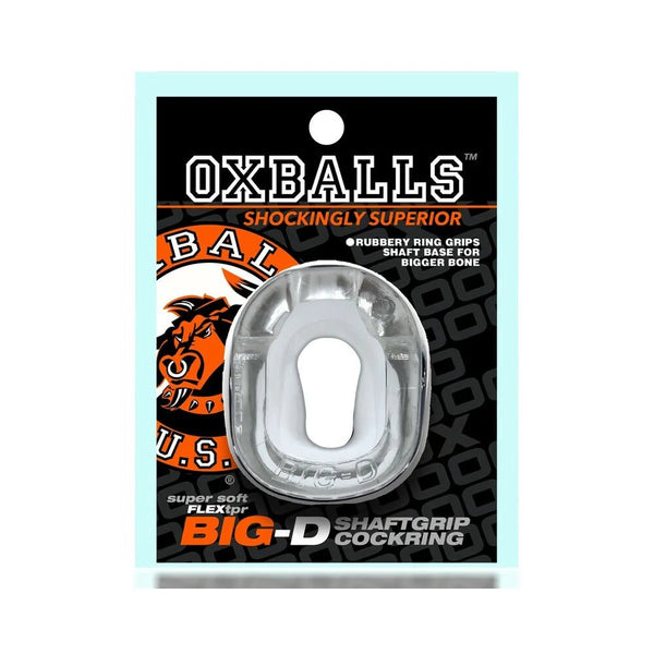 Oxballs Big - D Shaft Grip Cockring Clear - TruLuv Novelties