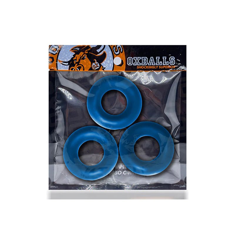 OxBalls Fat Willy 3 - Pack Jumbo Cockrings FLEXtpr Space Blue - TruLuv Novelties