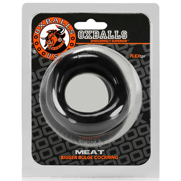OxBalls Meat, Padded Cockring, Black - TruLuv Novelties