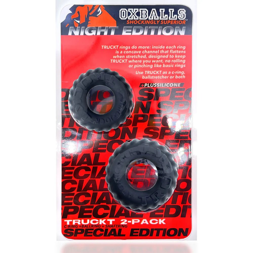 OxBalls Truckt 2 - Piece Cockring Plus+Silicone Special Edition Night - TruLuv Novelties