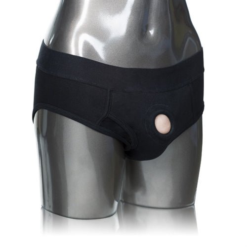 Packer Gear Brief Harness - Large/extra Large - Black - TruLuv Novelties