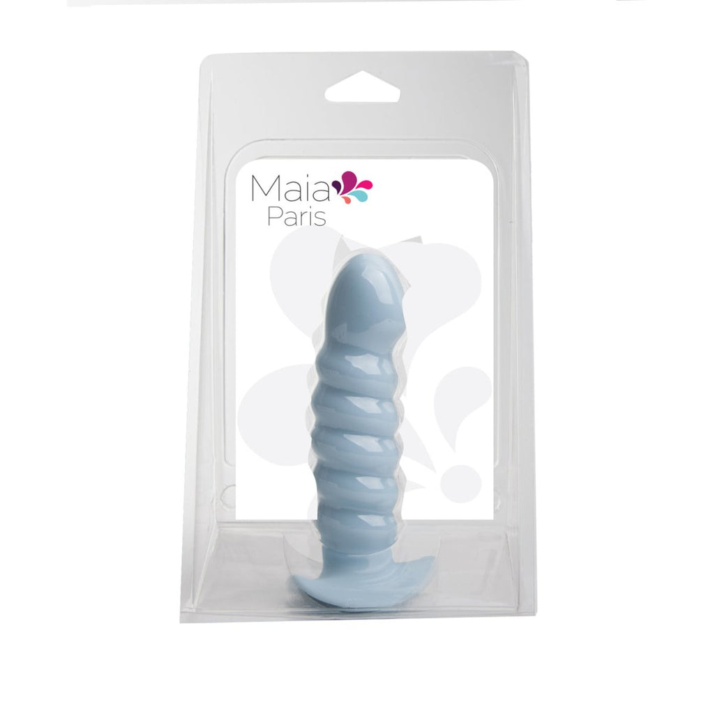 Paris Silicone Ribbed Dong - Blue - TruLuv Novelties