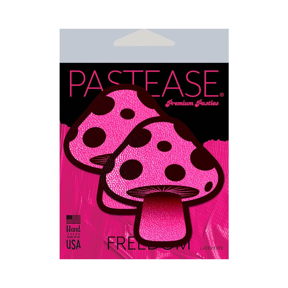 Pastease Mushroom: Neon Pink Shroom Nipple Pasties - TruLuv Novelties