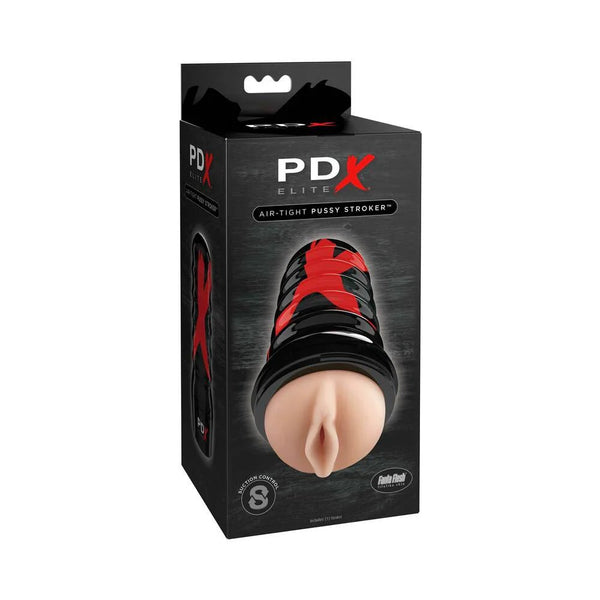PDX Elite Air Tight Pussy Stroker Beige/Black - TruLuv Novelties