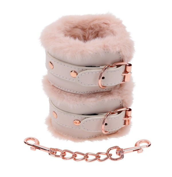 Peaches ‘N Creame Fur Handcuffs - Pink - TruLuv Novelties
