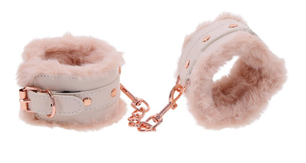 Peaches ‘N Creame Fur Handcuffs - Pink - TruLuv Novelties