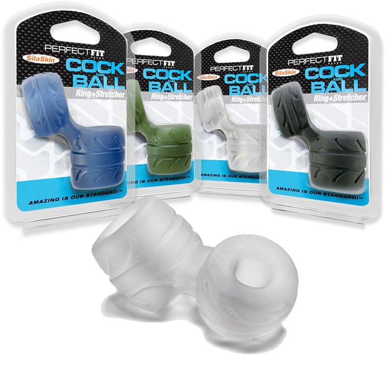Perfect Fit Cock + Ball Ring & Stretcher Clear - TruLuv Novelties