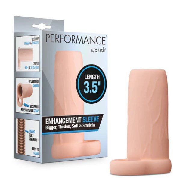 Performance 3.5 Inch Enhancement Sleeve - Beige - TruLuv Novelties