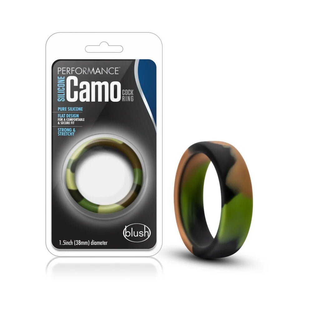 Performance Silicone Camo Cock Ring Green Camouflage - TruLuv Novelties