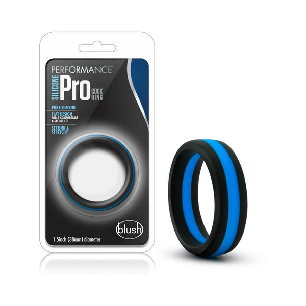 Performance Silicone Go Pro Cock Ring Black/Indigo/Black - TruLuv Novelties