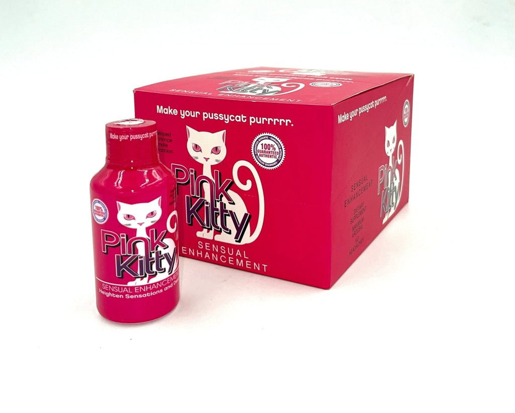 Pink Kitty Liquid Bottle - 12 Per Display - TruLuv Novelties