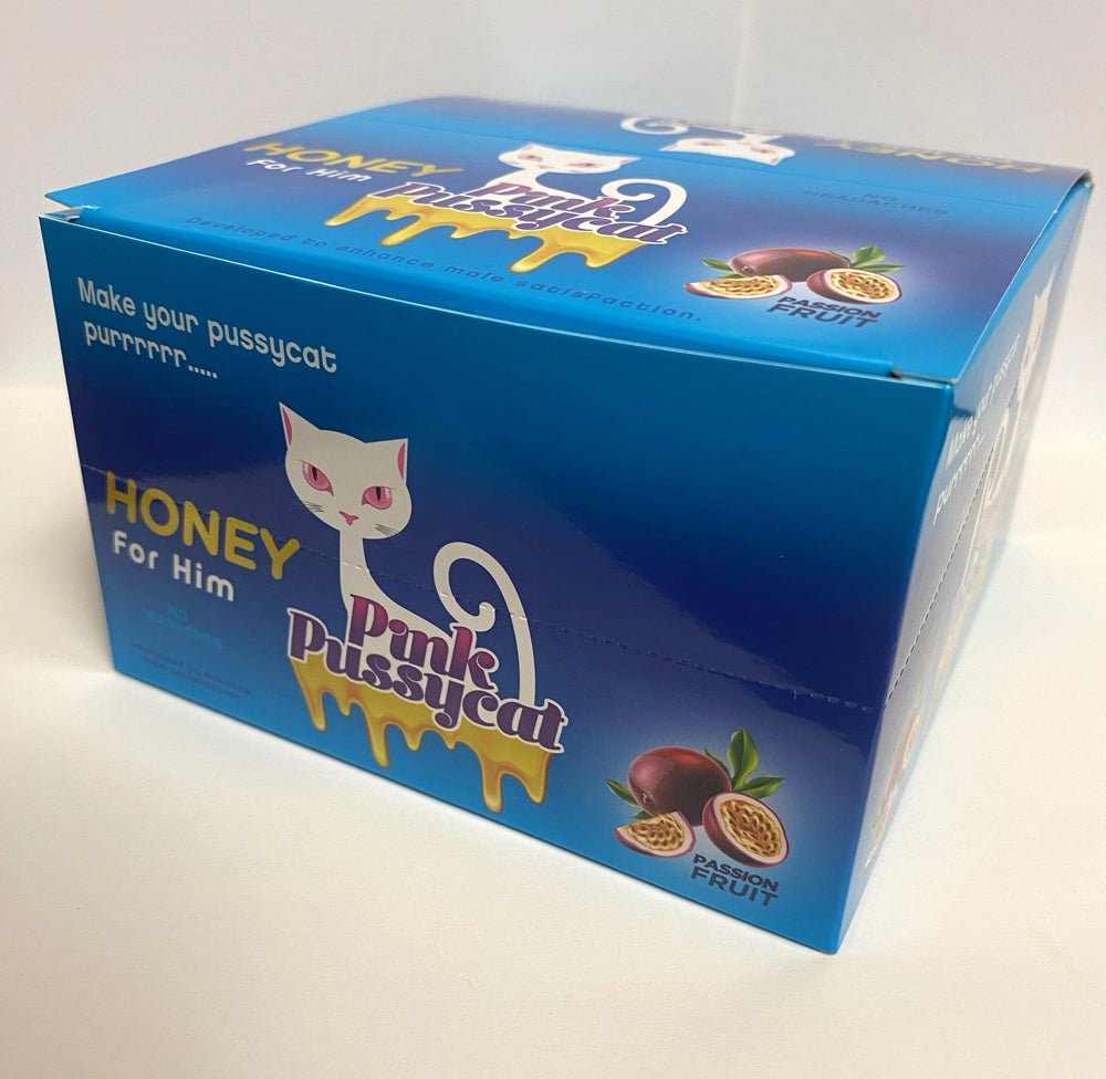 Pink Pussycat Passion Fruit Honey for Him 24ct Display - TruLuv Novelties