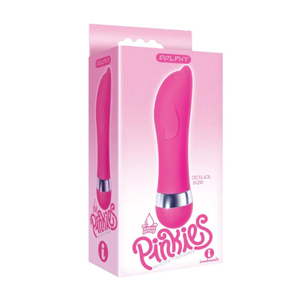 Pinkies Silicoat Mini - Vibe Dolphy - Pink - TruLuv Novelties