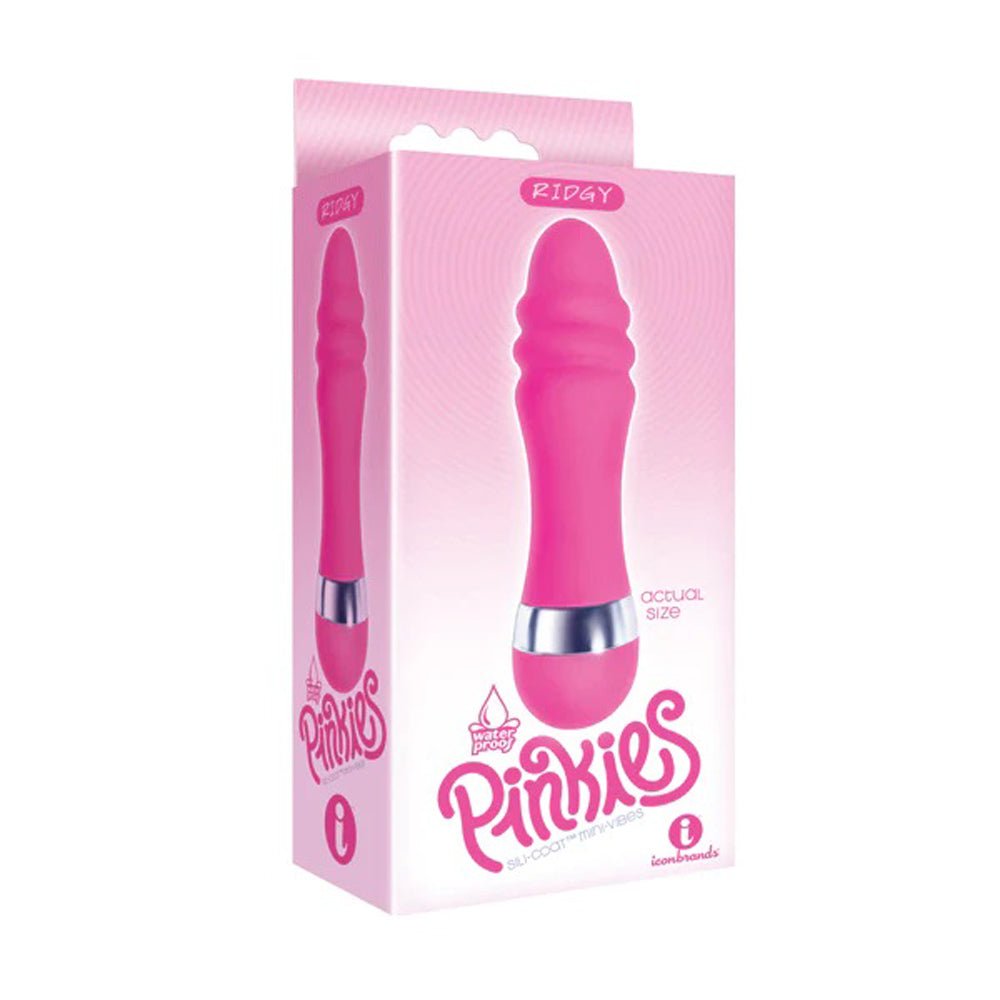 Pinkies Silicoat Mini-Vibe - Ridgy - Pink - TruLuv Novelties