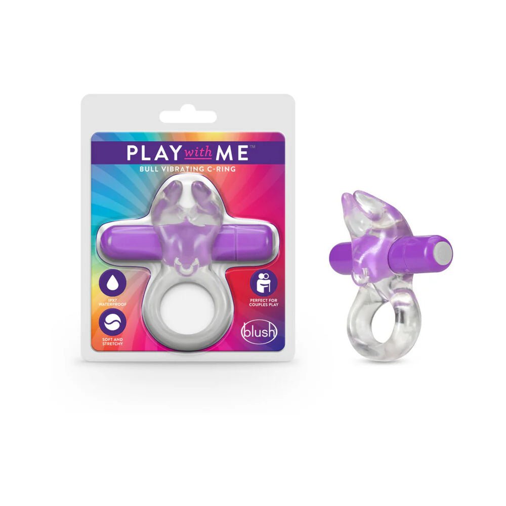 Play with Me Bull Vibrating C - Ring Purple - TruLuv Novelties