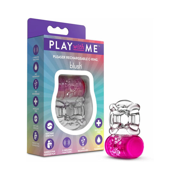 Play With Me Pleaser Rechargeable C - Ring Pink - TruLuv Novelties