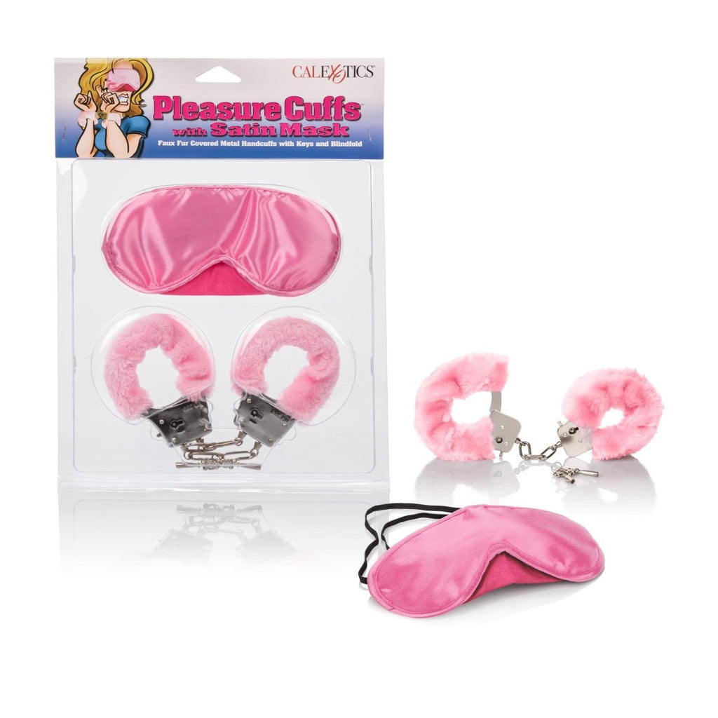 Pleasure Cuffs With Satin Mask - TruLuv Novelties