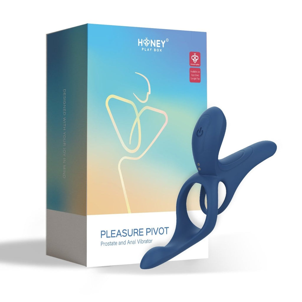 Pleasure Pivot - App Controlled - Couples Vibrator - Navy Blue - TruLuv Novelties