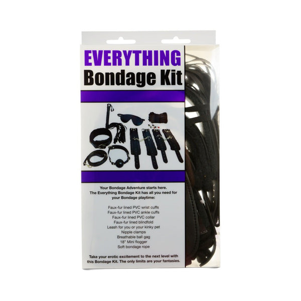 Ple'sur 12 - Piece Everything Bondage Kit Black - TruLuv Novelties