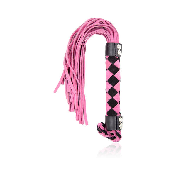 Ple'sur 15.5 in. Leather Flogger Pink - TruLuv Novelties