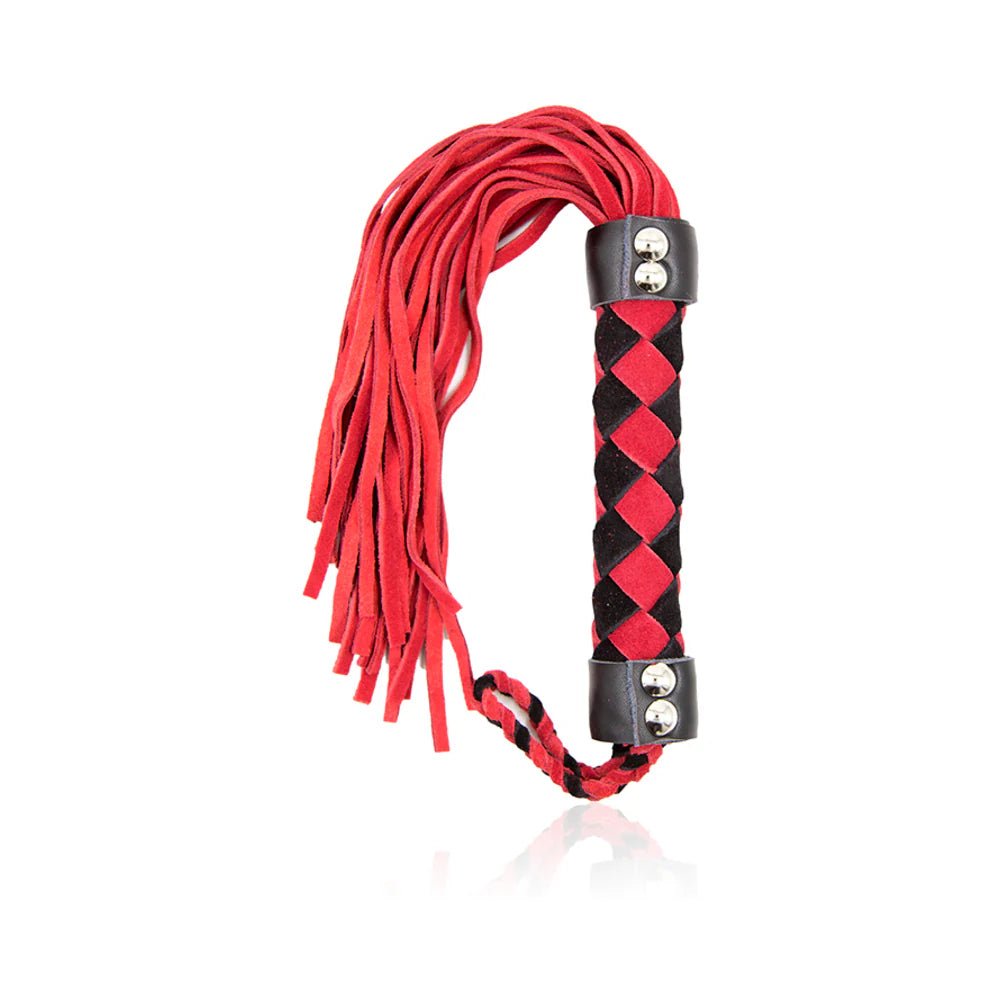 Ple'sur 15.5 in. Leather Flogger Red - TruLuv Novelties