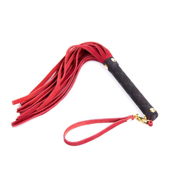 Ple'sur Mini Leather Flogger Red - TruLuv Novelties