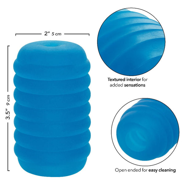 Pop Sock Ribbed - Blue - TruLuv Novelties