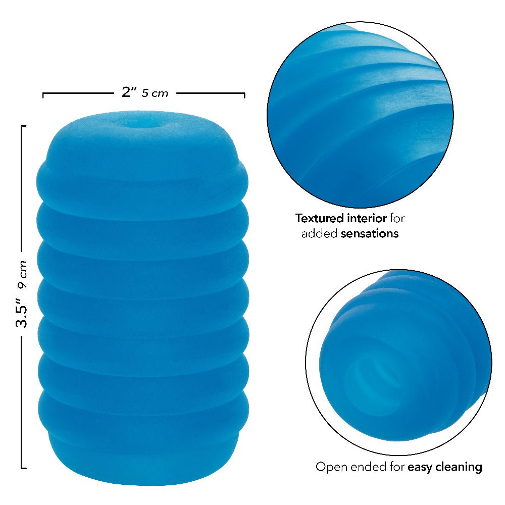 Pop Sock Ribbed - Blue - TruLuv Novelties