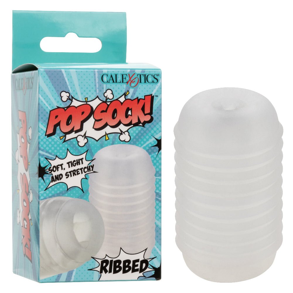 Pop Sock Ribbed - Clear - TruLuv Novelties