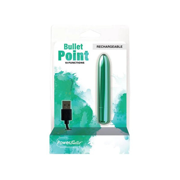 Power Bullet Point Rechargeable - Teal - TruLuv Novelties