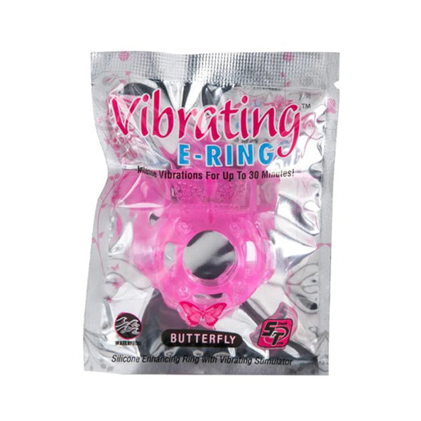 Powerbullet Vibrating Cockring Butterfly Pink - TruLuv Novelties