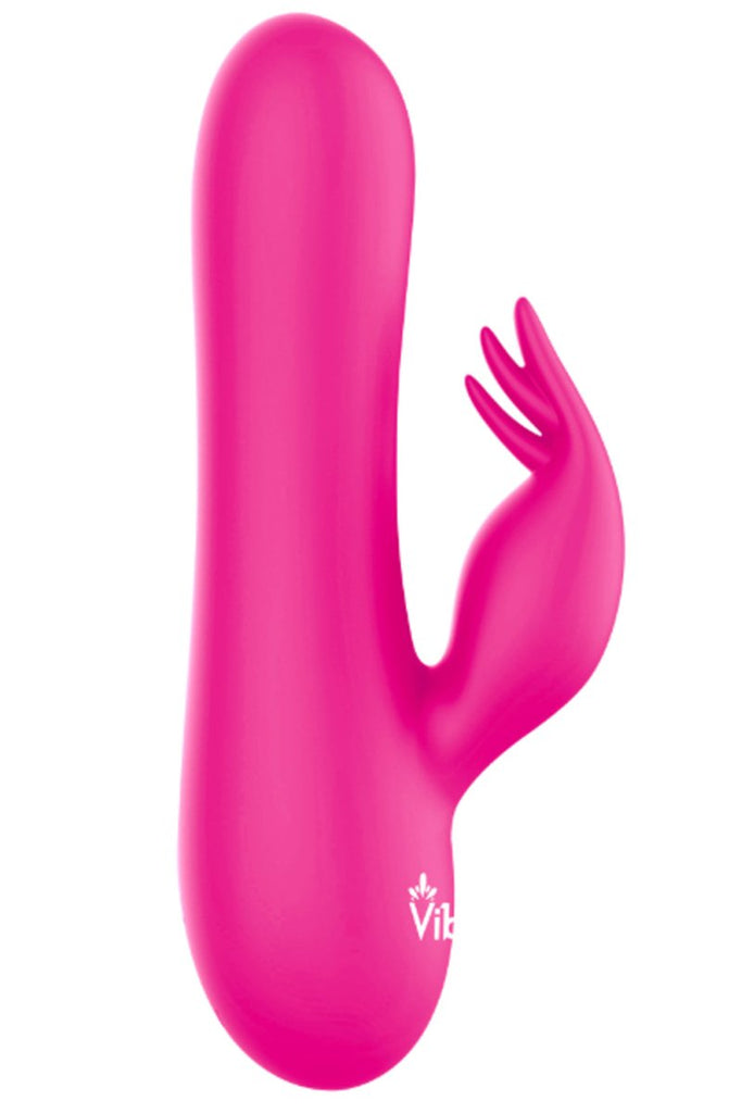 (Presale Only) - Freyja - Hot Pink - Intense Mini Rabbit Vibe With Triple Tickling Clitoral Stimulator - TruLuv Novelties