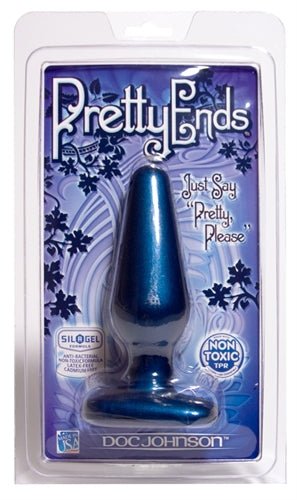 Pretty Ends Iridescent Butt Plugs - Medium - Midnight Blue - TruLuv Novelties