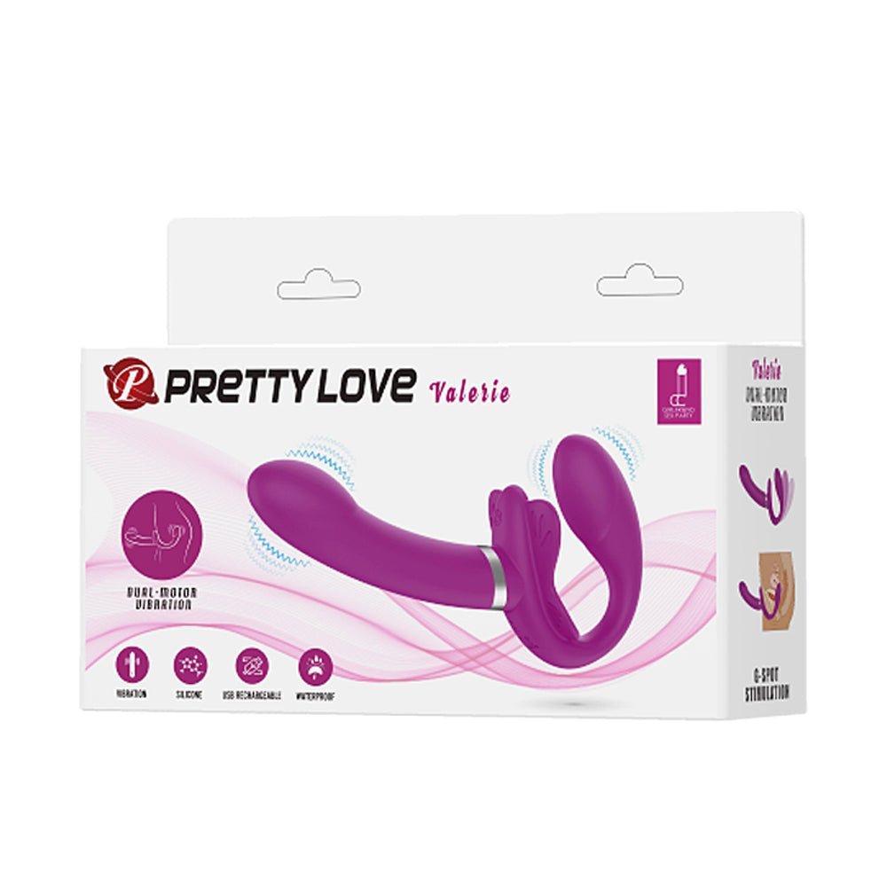 Pretty Love Valerie Strapless Strap on - Fuchsia - TruLuv Novelties