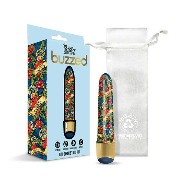 Prints Charming Buzzed 5" Mini Vibe - Blue Dream - TruLuv Novelties