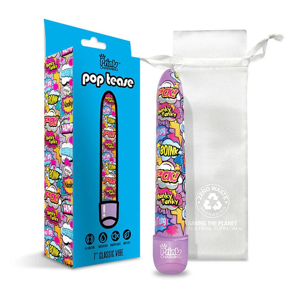Prints Charming Pop Tease 7" Classic Vibe - F*ck - Purple - TruLuv Novelties