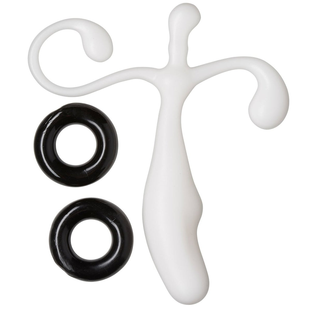 Prostate Stimulator Kit White W/c Rings - TruLuv Novelties