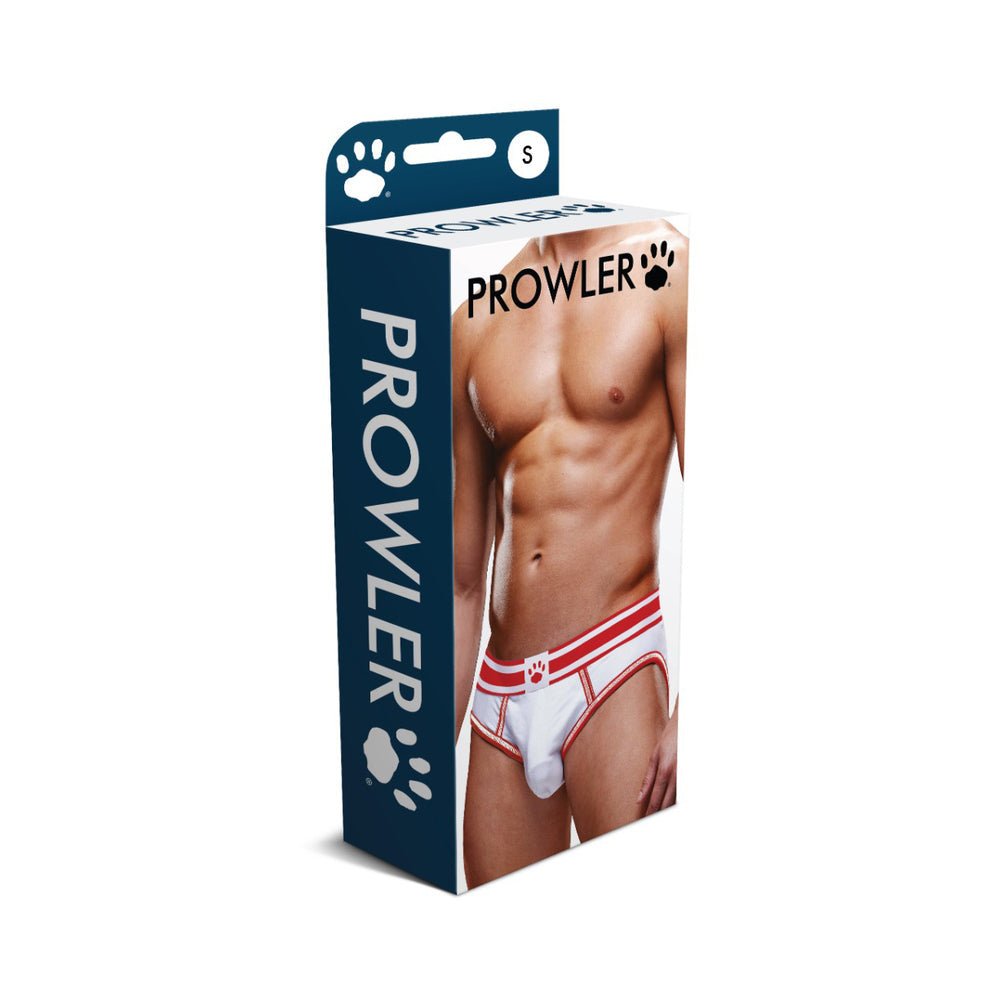 Prowler Open Brief White/Red S - TruLuv Novelties