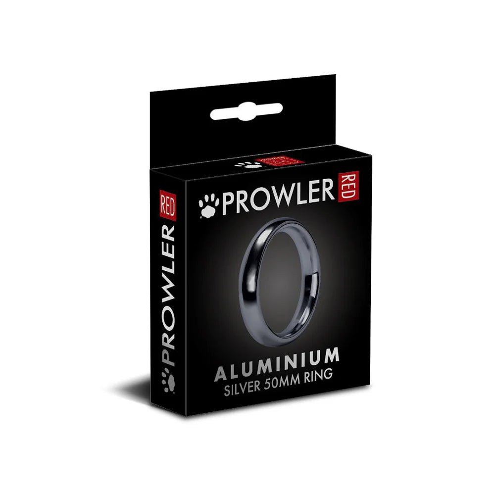 Prowler RED Aluminum Silver 50mm Ring - TruLuv Novelties