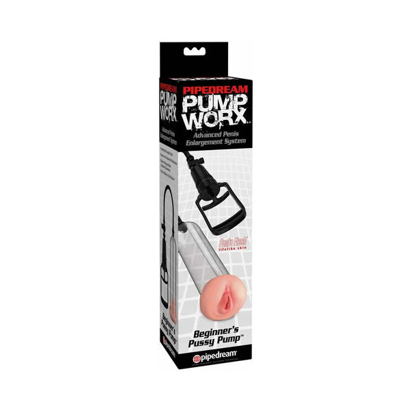 Pump Worx Beginner's Pussy Pump Beige/Clear - TruLuv Novelties