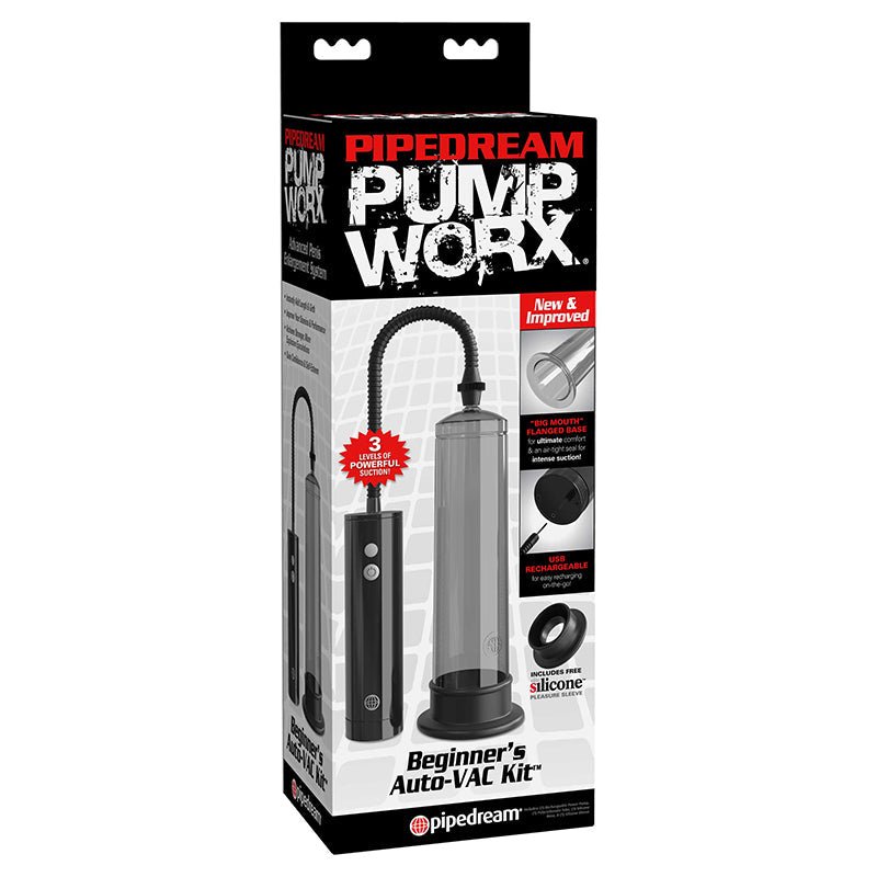 Pump Worx Rechargeable Beginner's Auto-VAC Kit Black