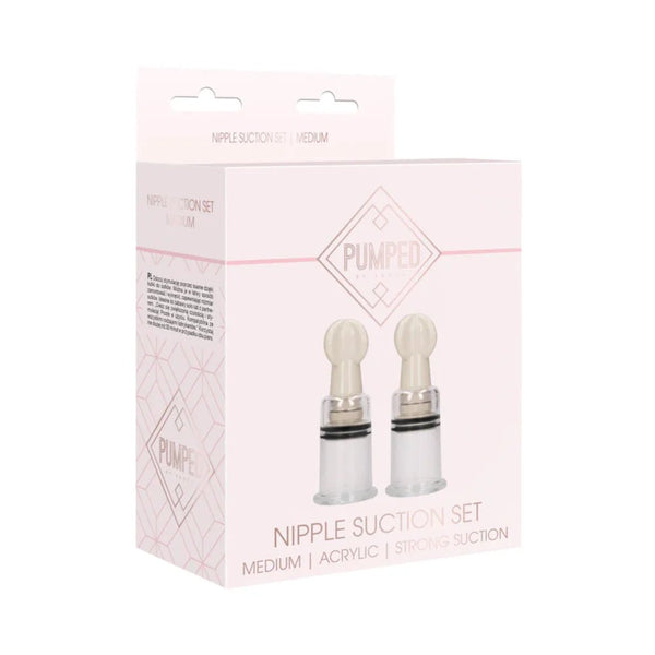 Pumped Nipple Suction Set Rose Medium - TruLuv Novelties