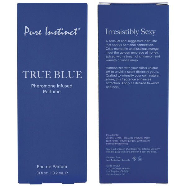 Pure Instinct Pheromone Perfume Spray True Blue 9.2 ml 0.31 Floz - TruLuv Novelties