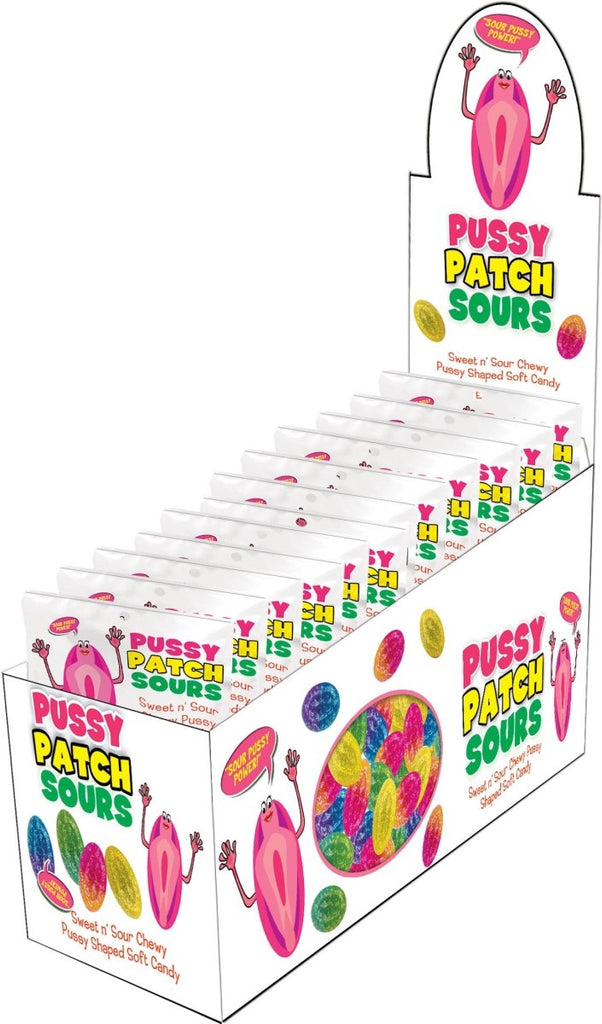 Pussy Patch Sours - 12 Piece Display - TruLuv Novelties